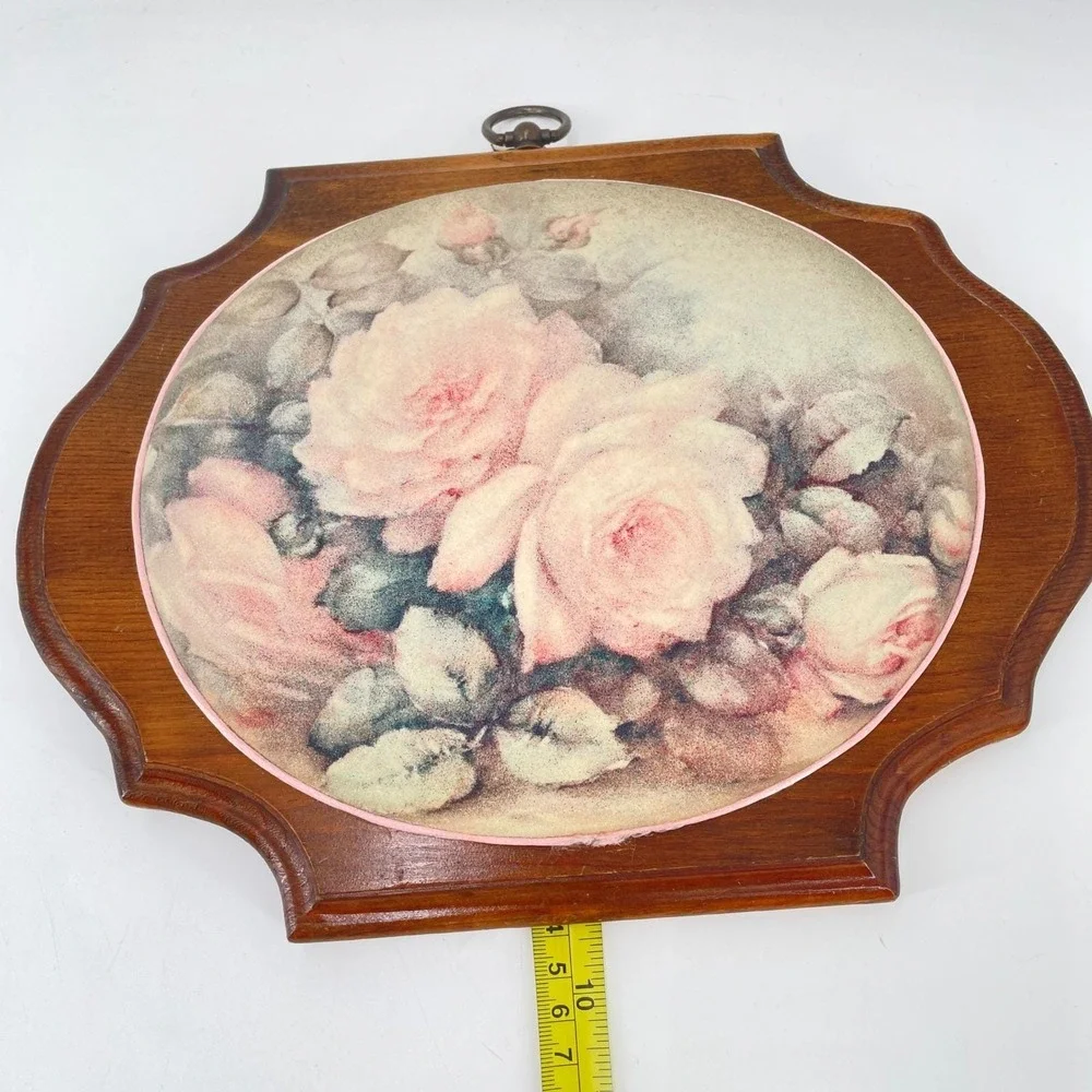 Plum Pretty Floral Cottagecore Wall Decor Tissue Box Set Pebble Crinkle Texture